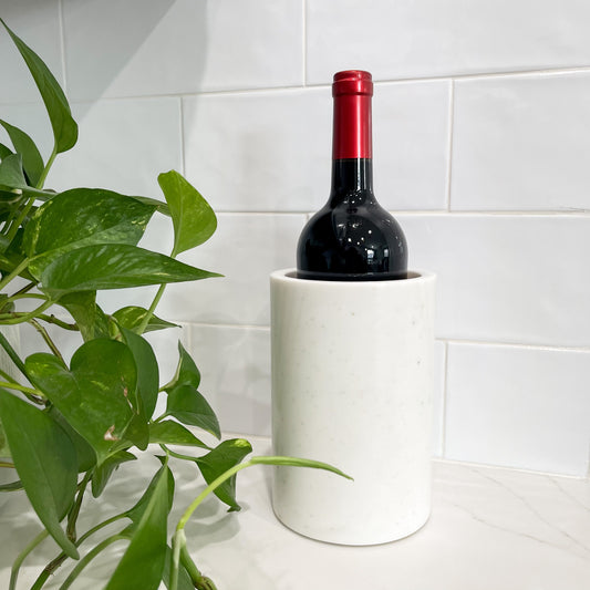 Handmade White Marble Wine Cooler